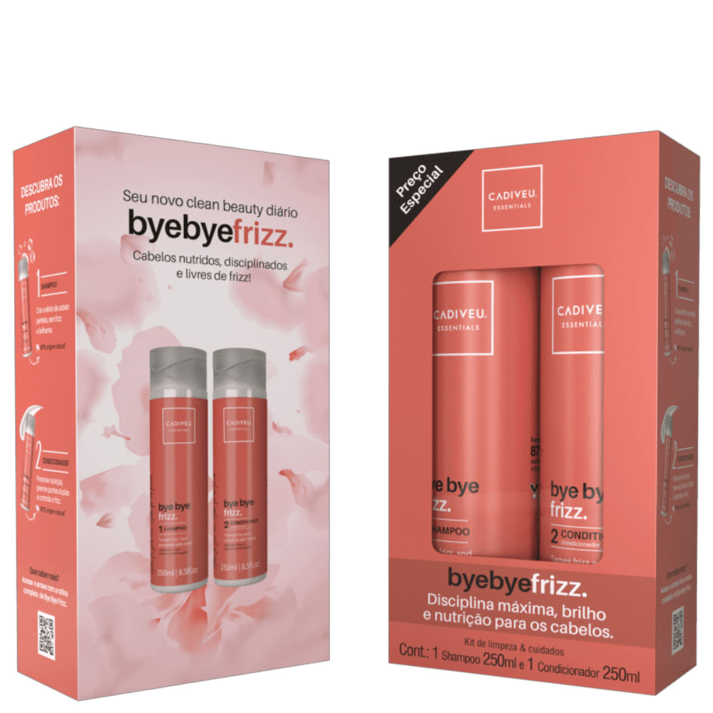 Kit Cadiveu Professional Essentials Bye Bye Frizz Shampoo + Condicionador 250ml