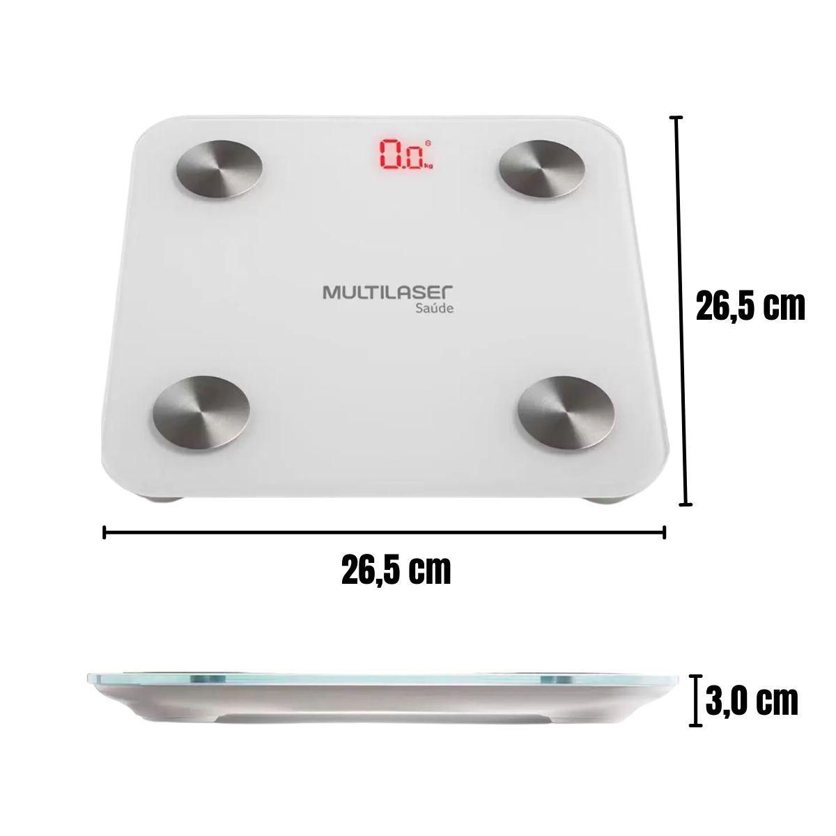 Balança Bluetooth Bioimpedância Multilaser BioHealth