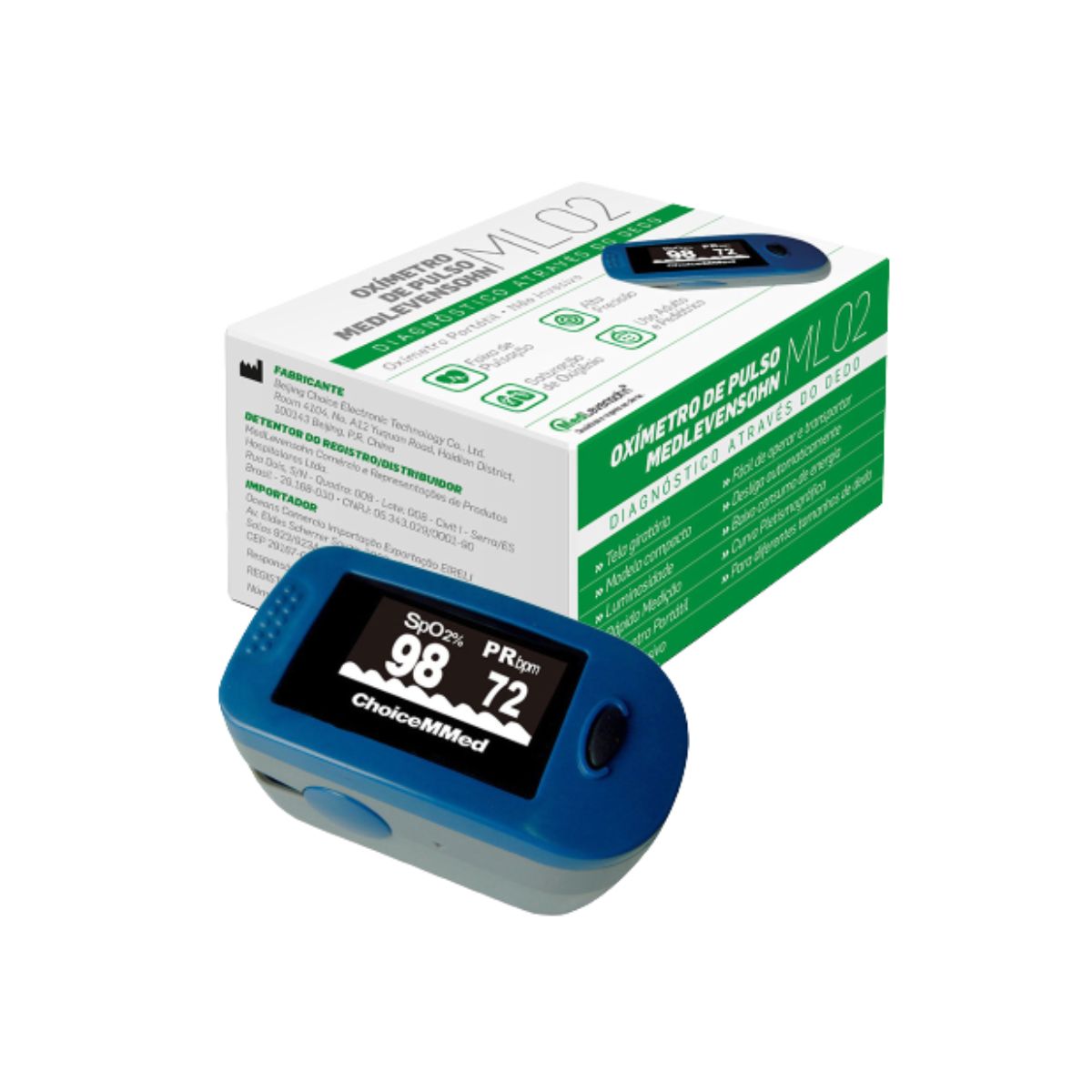 Kit 3 em 1: Medidor de Pressão + Termômetro + Oxímetro