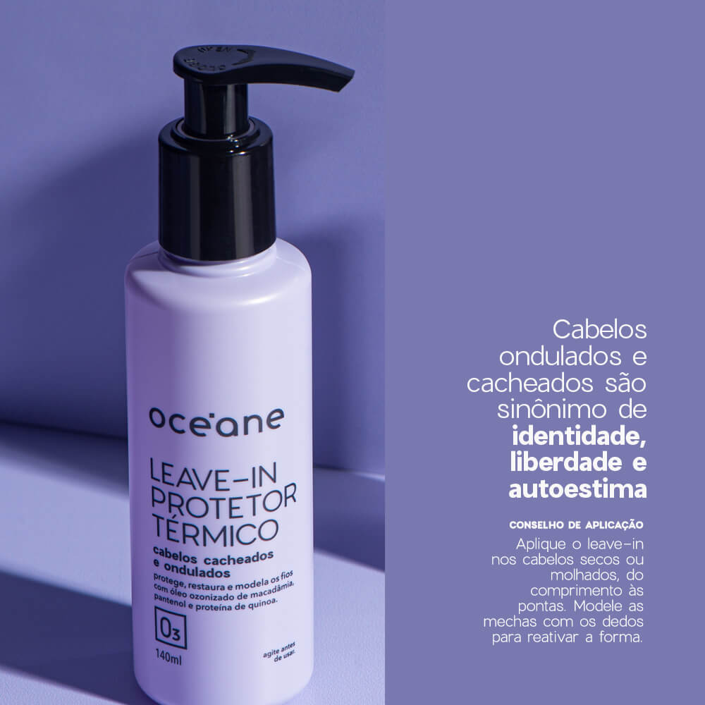 Leave In Protetor Térmico para Cabelos Cacheados Oceàne 140ml