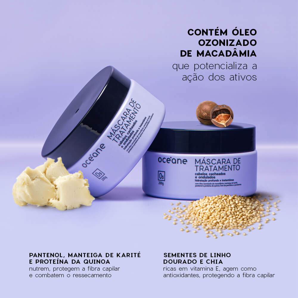 Máscara de Tratamento Para Cabelos Cacheados e Ondulados 200g