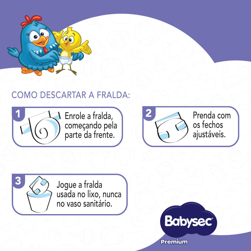 Kit Fralda Babysec Premium M com 192 Unidades