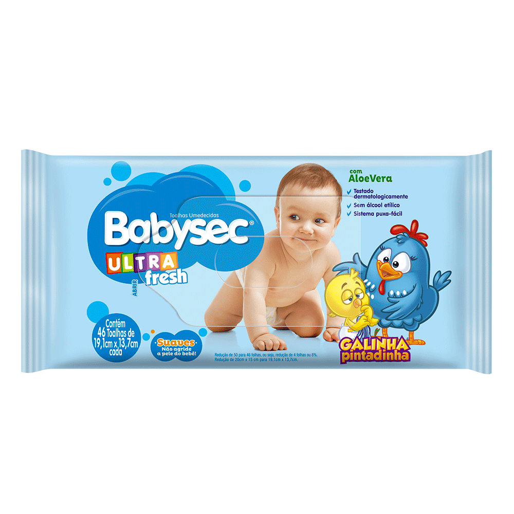 Lenço Umedecido Babysec com 230 Unidades