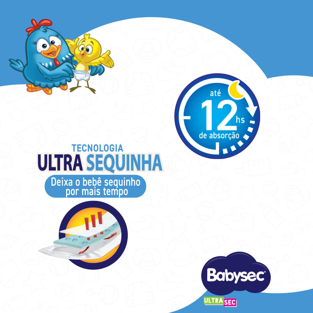 Kit Fralda Babysec Ultrasec XXG com 36 Unidades