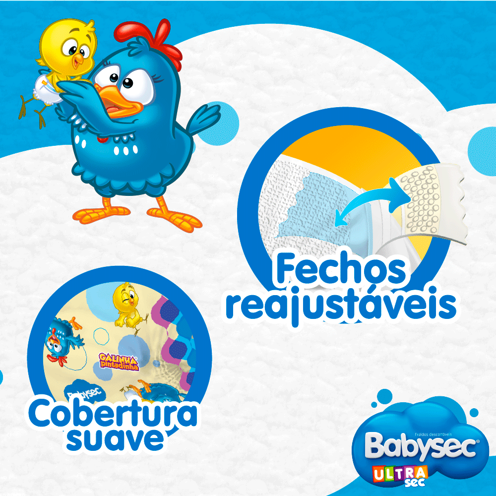Kit Fralda Babysec Ultrasec Xg com 180 Unidades