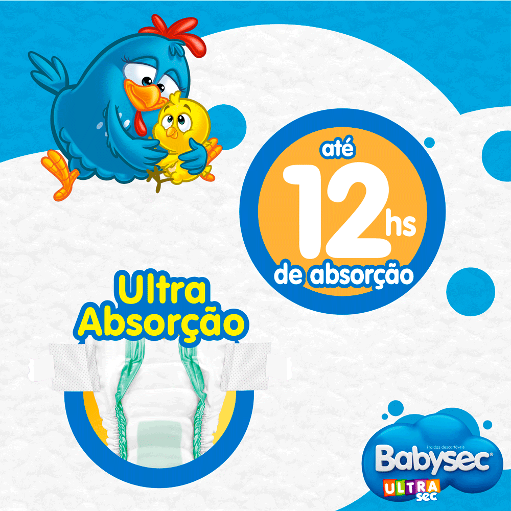 Kit Fralda Babysec Ultrasec XG com 90 Unidades