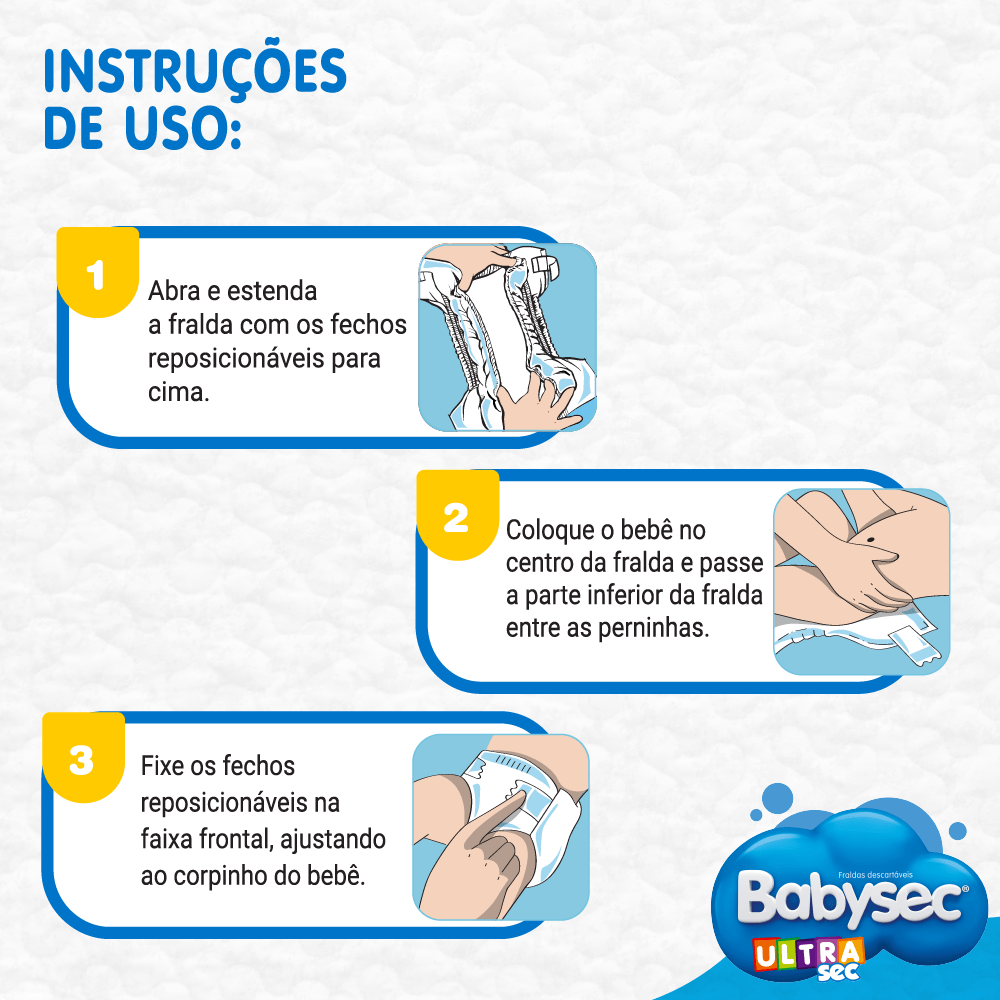 Kit Fralda Babysec Ultrasec XG com 90 Unidades