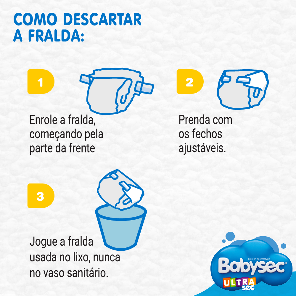 Kit Fralda Babysec Ultrasec XG com 90 Unidades