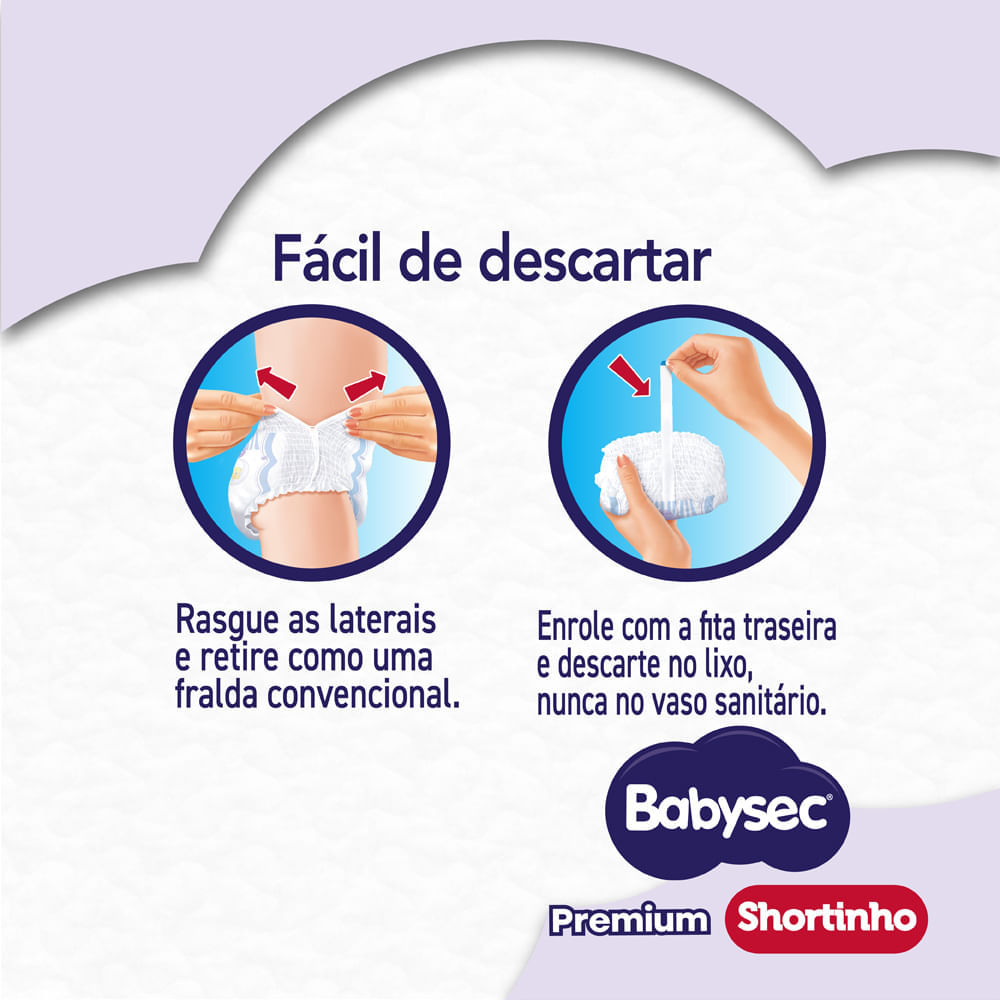 Fralda Babysec Shortinho M com 64 Unidades