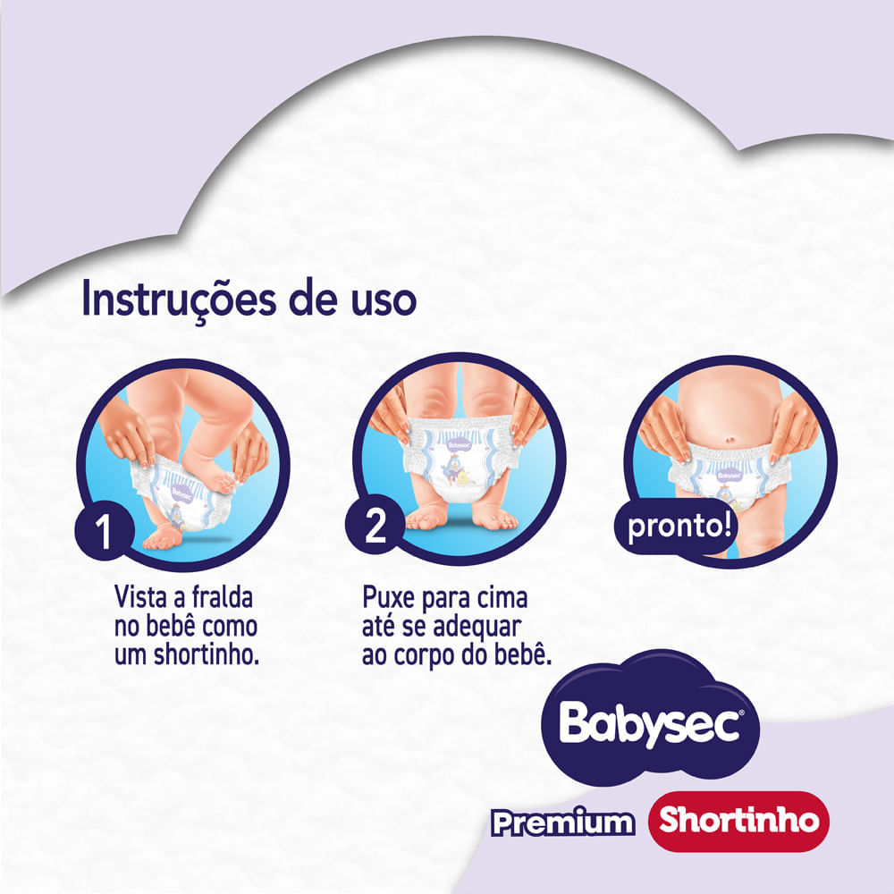 Fralda Babysec Shortinho M com 64 Unidades