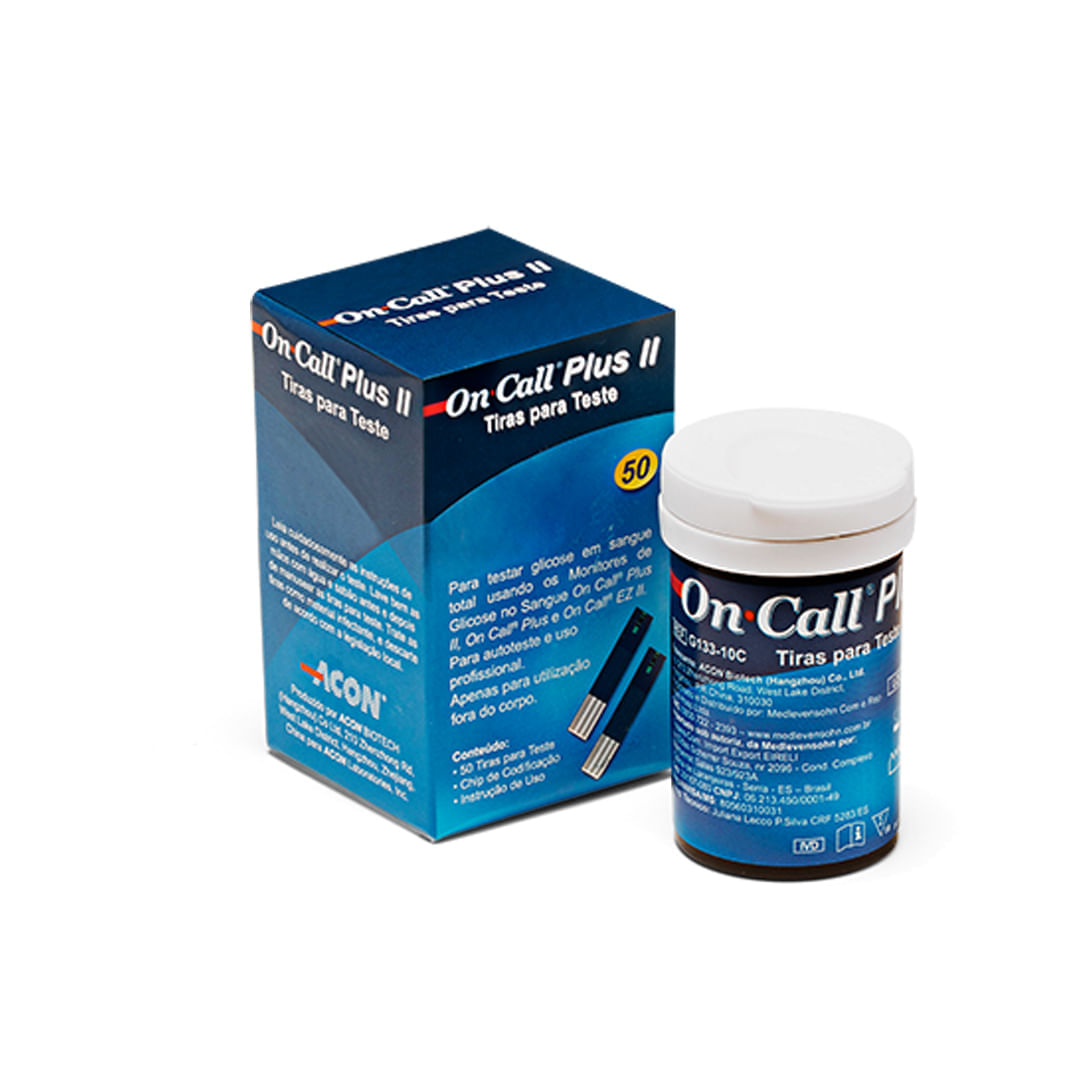 50 Tiras de Glicose On Call Plus II