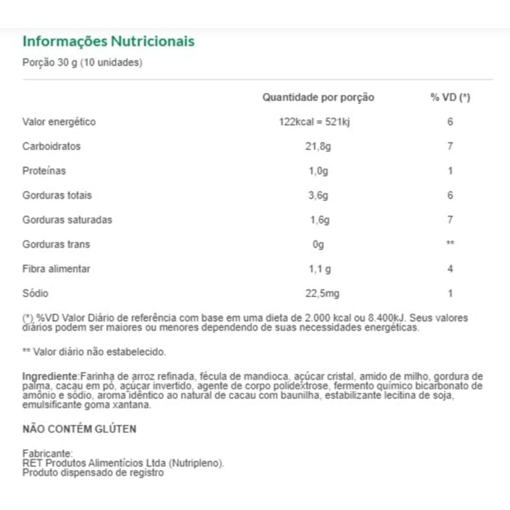 Rosquinha de Cacau Mundo Verde Seleção 30g