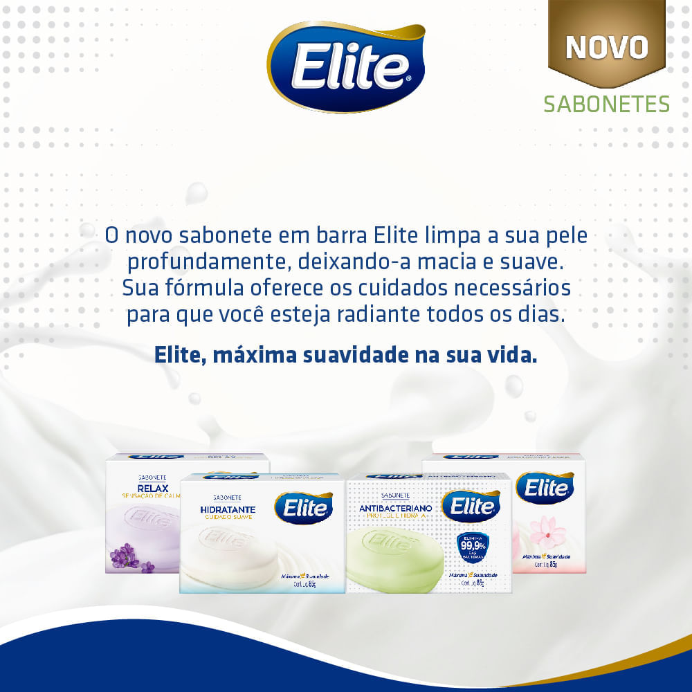 Kit com 24 Sabonetes Antibacteriano Elite 85g