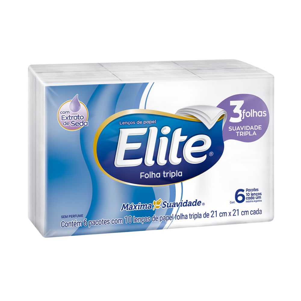 Lenço De Papel Elite 30x10 Folhas Triplas