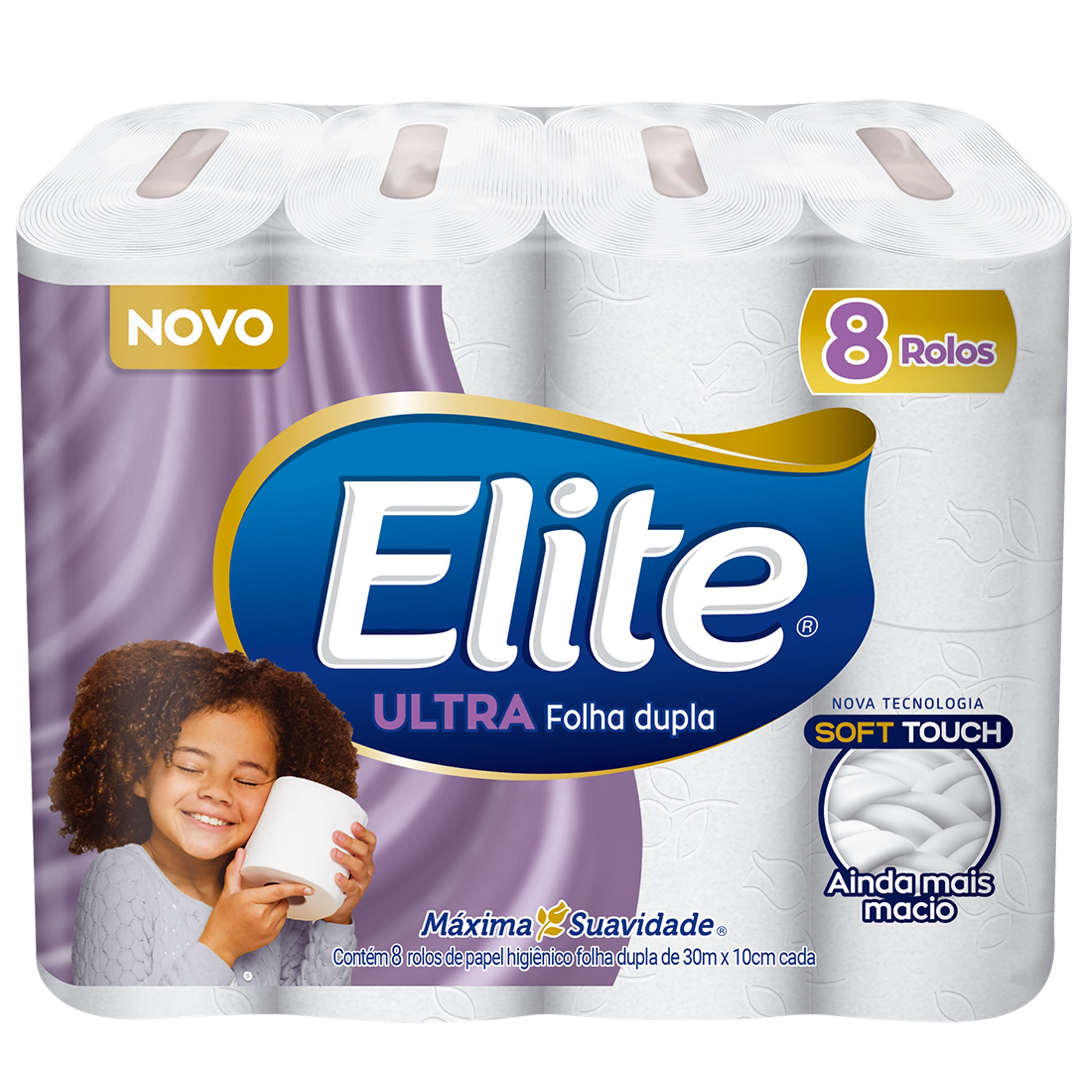 Papel Higiênico Folha Dupla 30m Elite com 16 Rolos