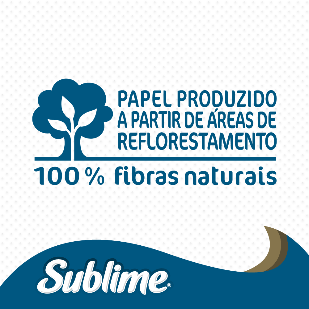 Papel Higiênico Folha Dupla 30m Sublime com 8 Rolos