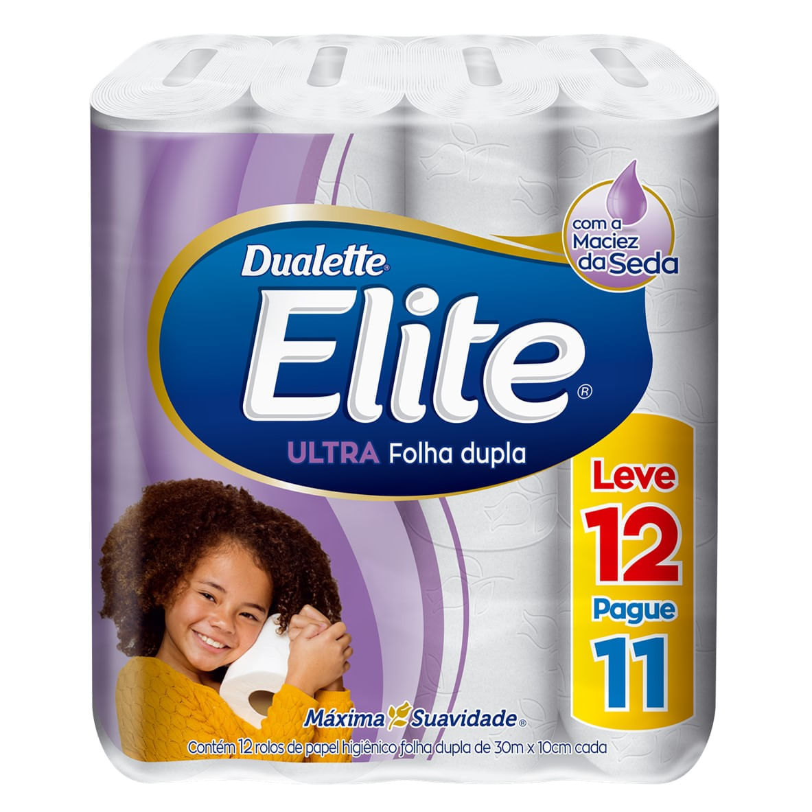 Kit Papel Higiênico Folha Dupla 30m Elite com 36 Rolos
