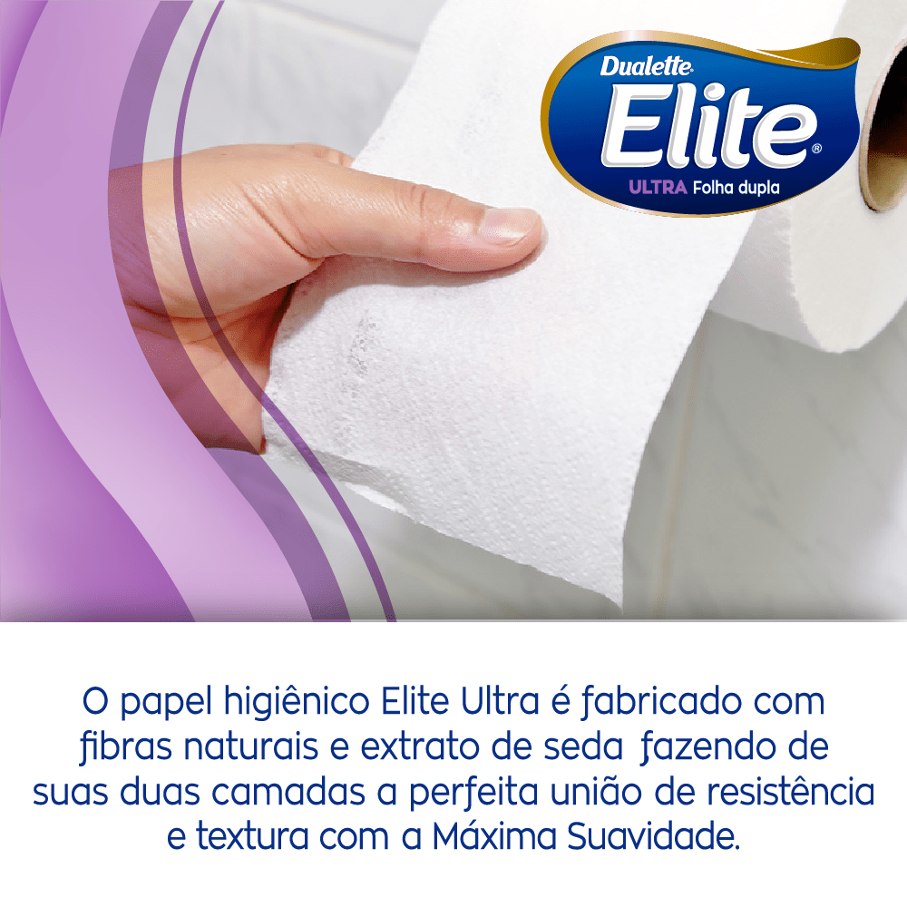 Kit Papel Higiênico Folha Dupla 30m Elite com 24 Rolos