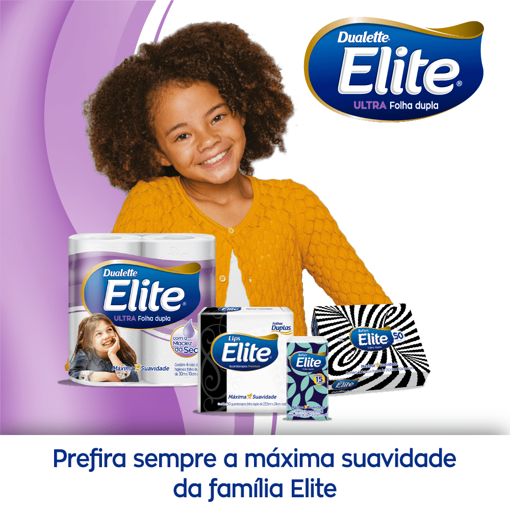 Kit Papel Higiênico Folha Dupla 30m Elite com 24 Rolos