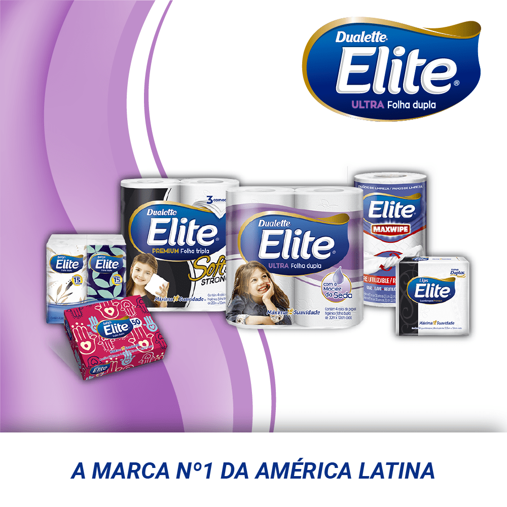Kit Papel Higiênico Folha Dupla 30m Elite com 24 Rolos