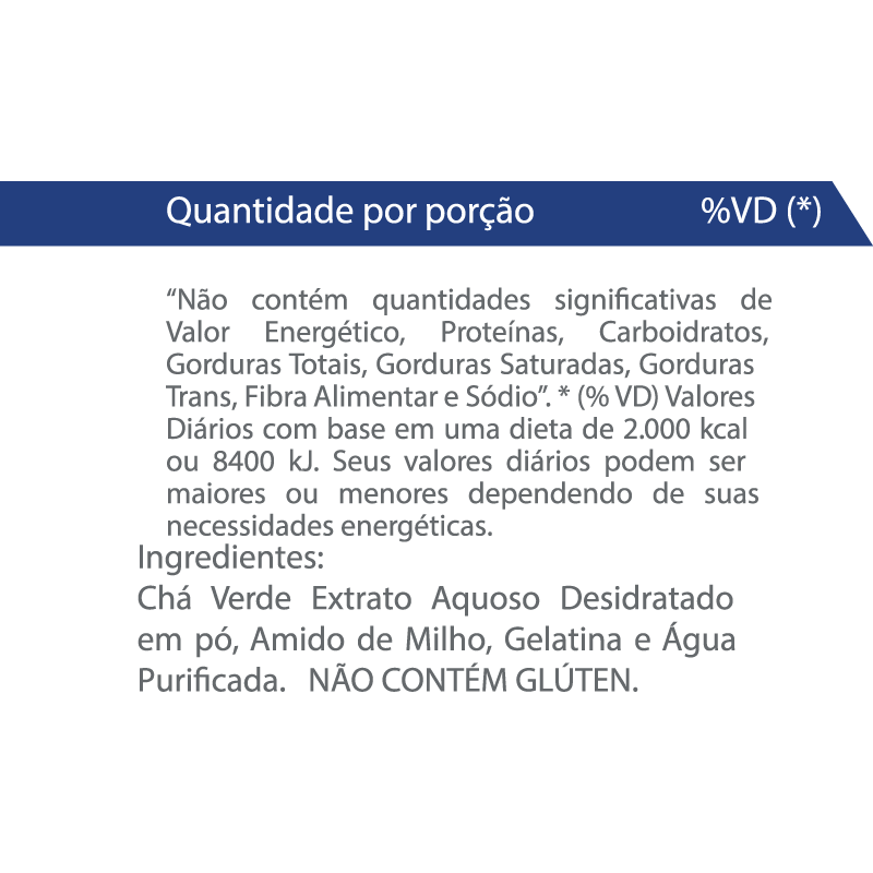 Chá Verde em Cápsulas Green Tea Vitaminlife