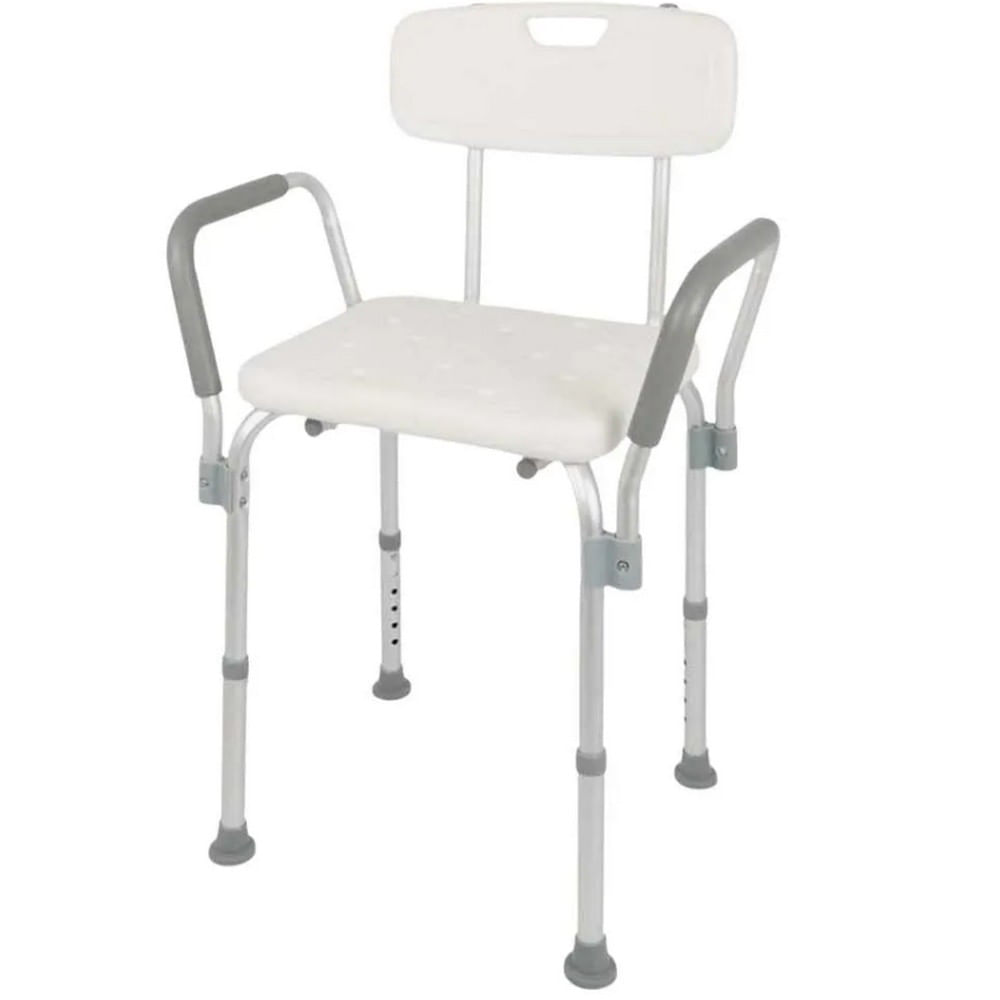 Banqueta de Banho com Encosto e Apoio de Braço D3 Dellamed