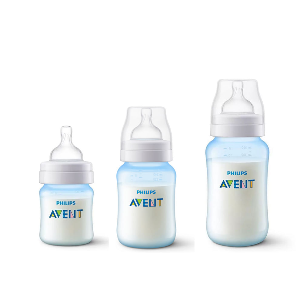 Kit Mamadeira ANTI-COLIC 125ML + 260ML + 330ML Azul SCD809/43