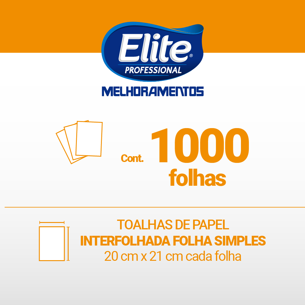 Toalha Classic Interfolhada Elite com 1.000 Folhas Simples