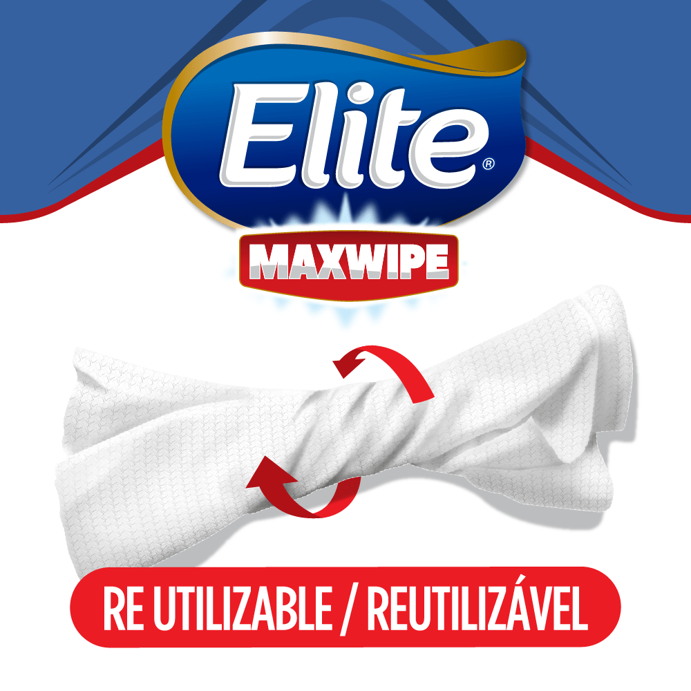 Kit Pano De Limpeza Reutilizável Maxwipe Elite Max60 Dobrado com 400 Folhas  - PanVel Farmácias