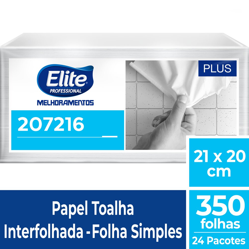 Papel Toalha Elite com 350 Folhas Simples