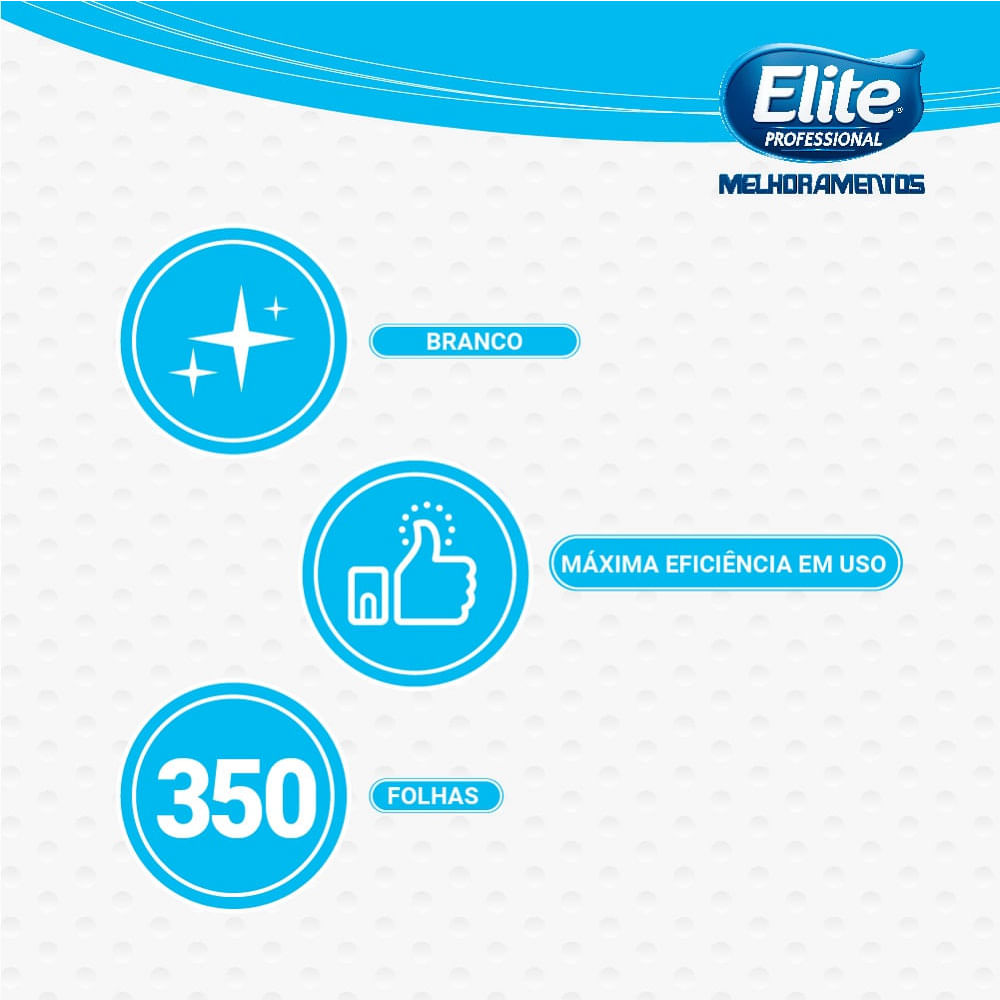 Papel Toalha Elite com 350 Folhas Simples