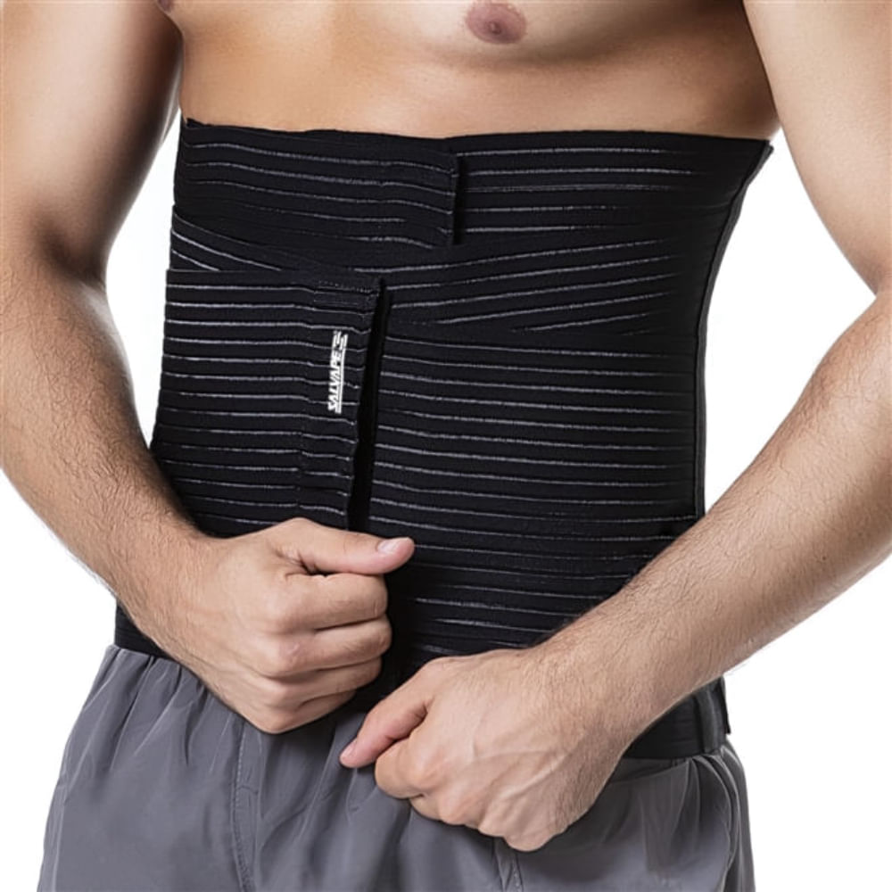 Cinta Modeladora Postural FIT Larga Preta Tamanho G SalvaPé