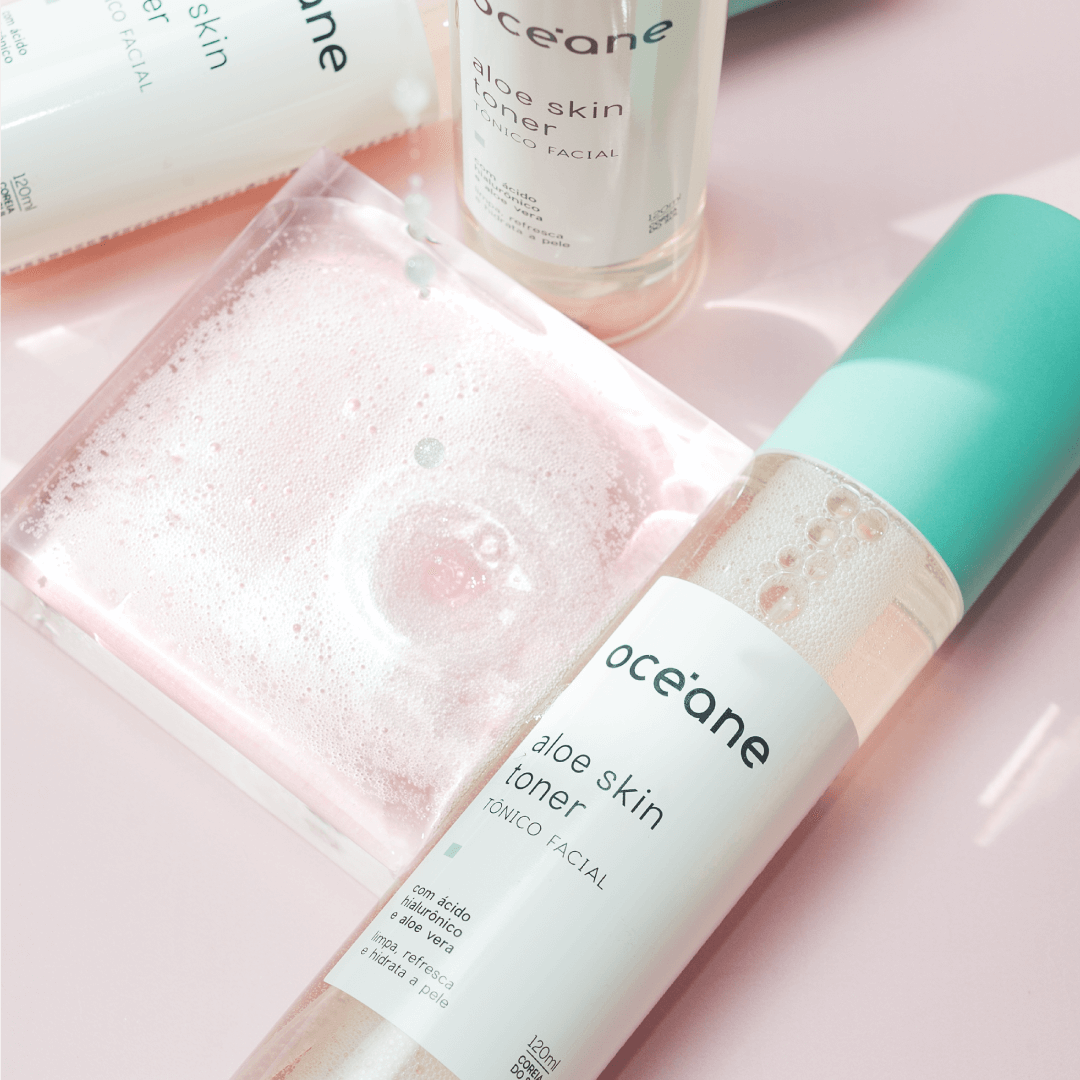 Kit Sérum Ácido Poliglutâmico + Gel Hidratante Facial + Tônico Océane