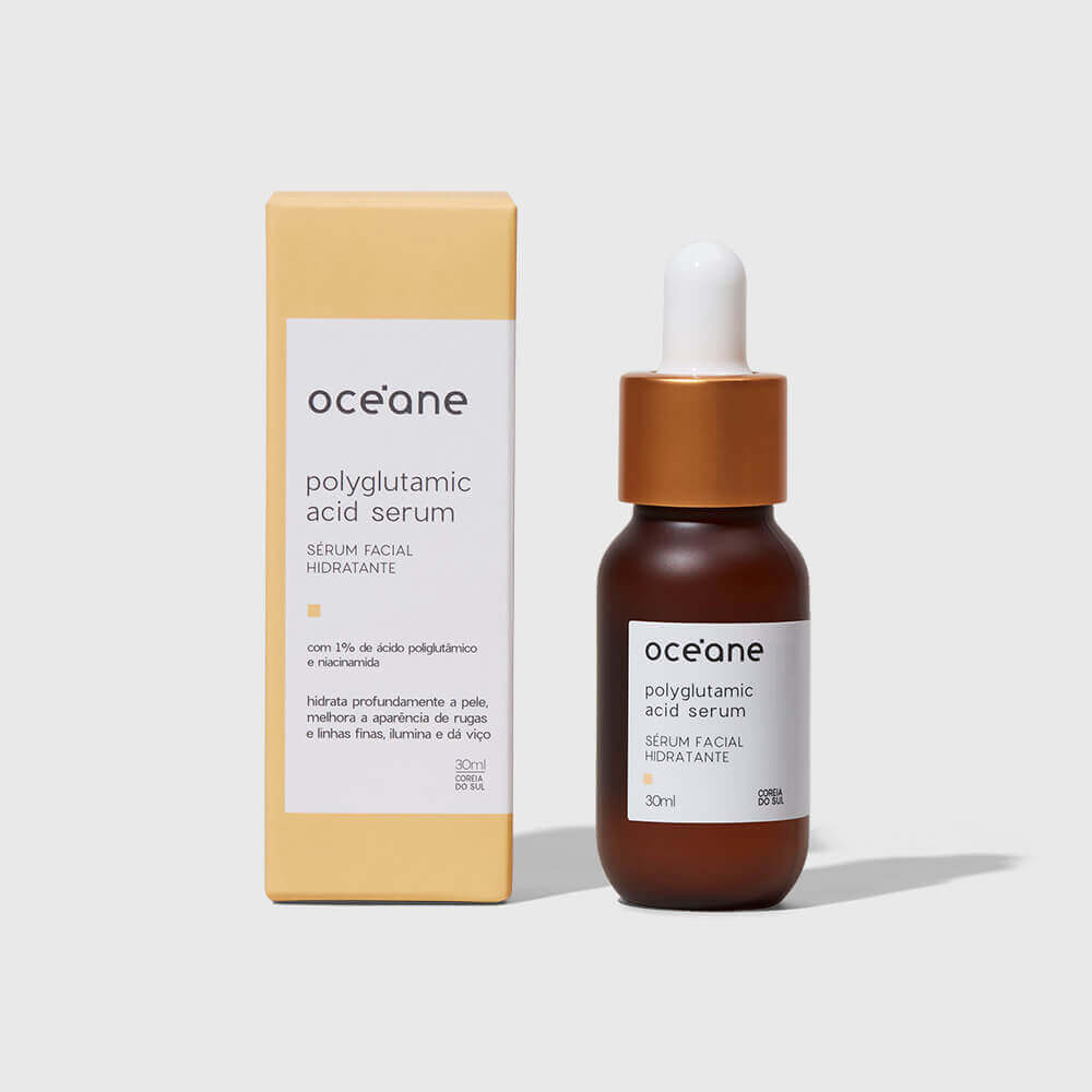Kit Sérum Ácido Poliglutâmico + Gel Hidratante Facial + Tônico Océane