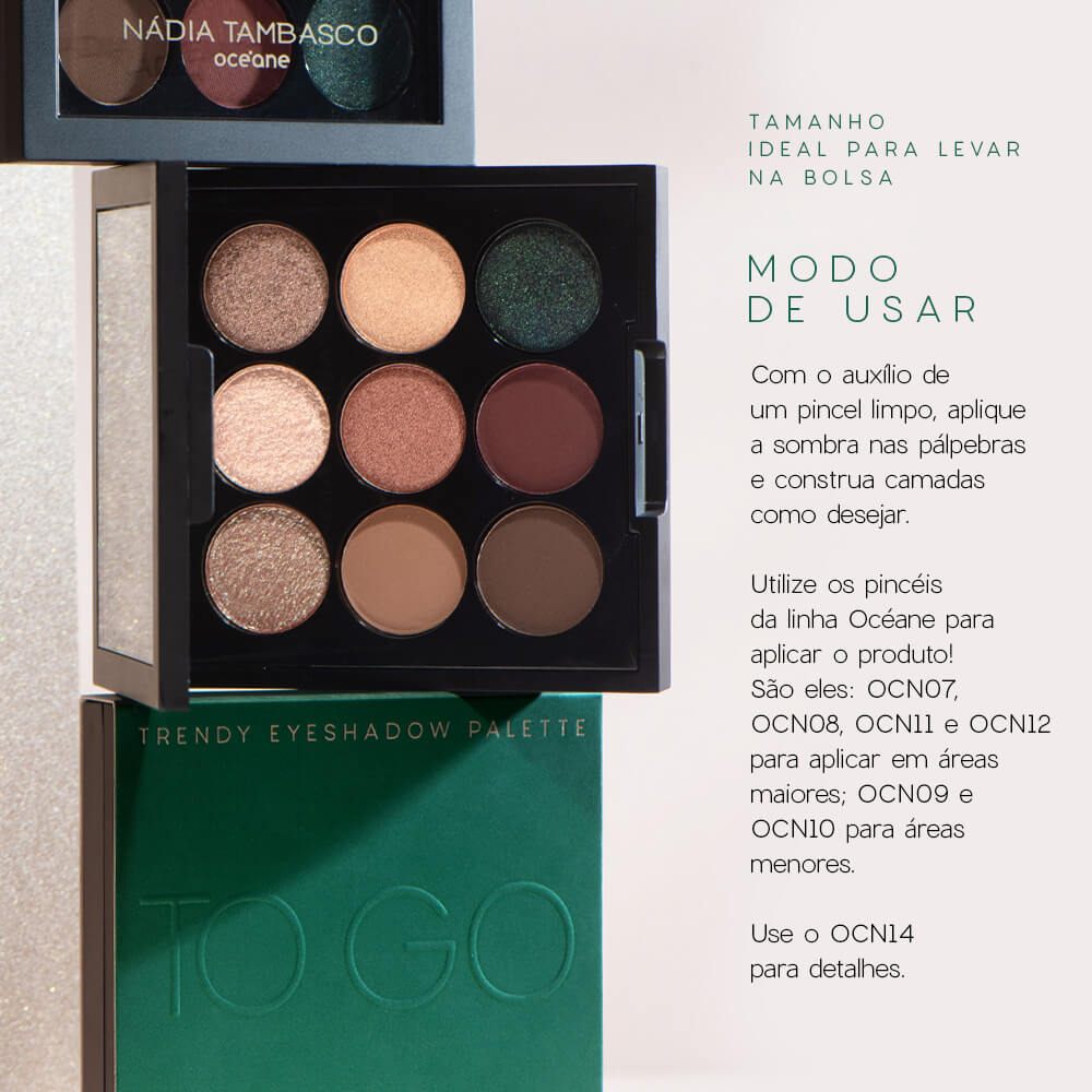 Paleta de Sombras Nádia Tambasco By Océane To Go Trendy 7,2g