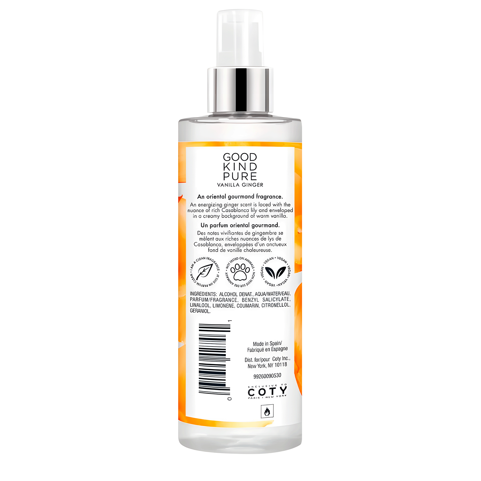 Spray Corporal Good Kind Pure Vanilla Ginger Body Mist 250ml