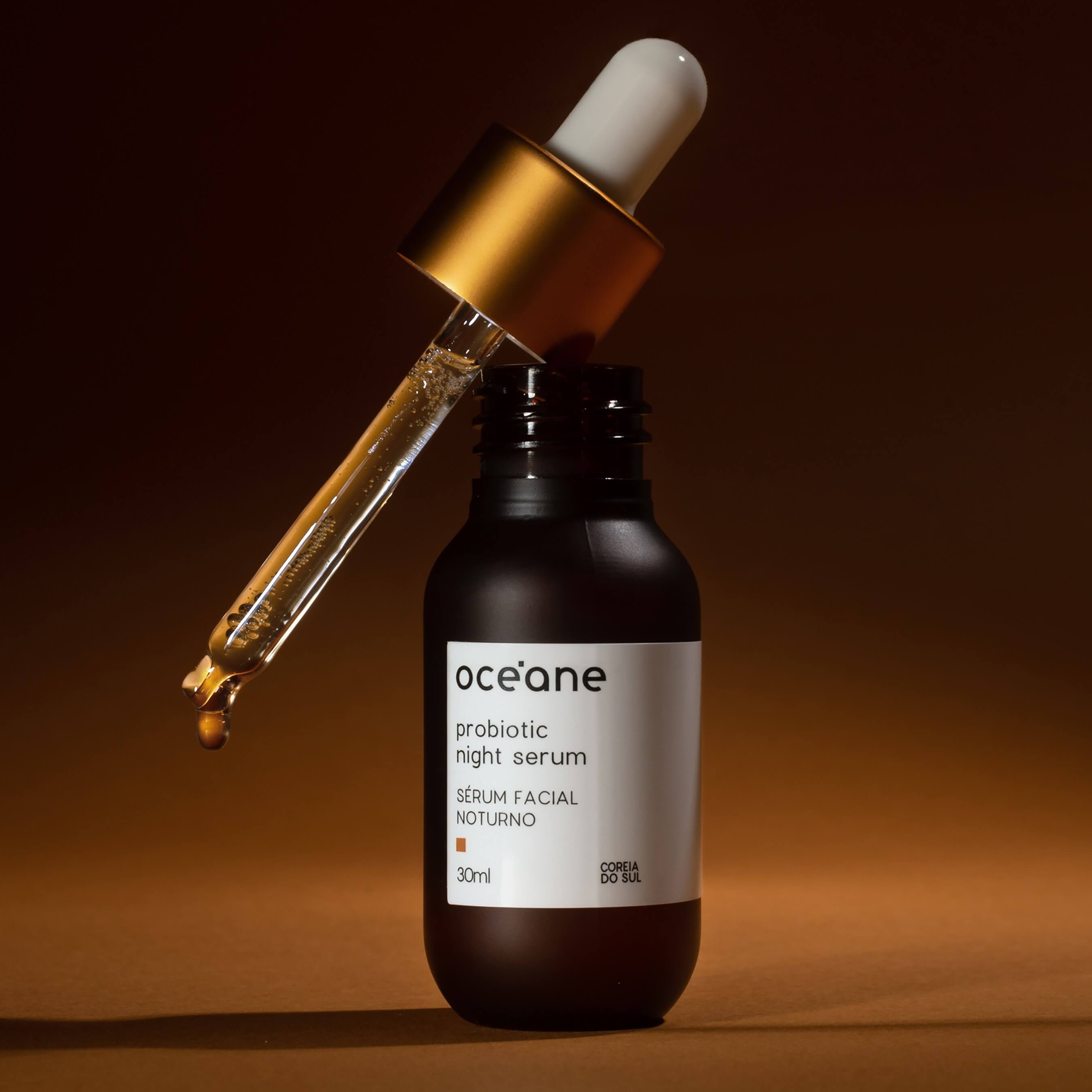 Kit Tratamento Noturno Sérum Facial de Probioticos + Creme Facial Noturno de Cica Océane
