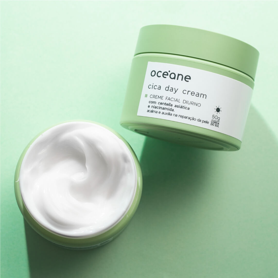 Kit Hidrata e Acalma Sérum Facial de Cica + Creme Facial Diurno Océane