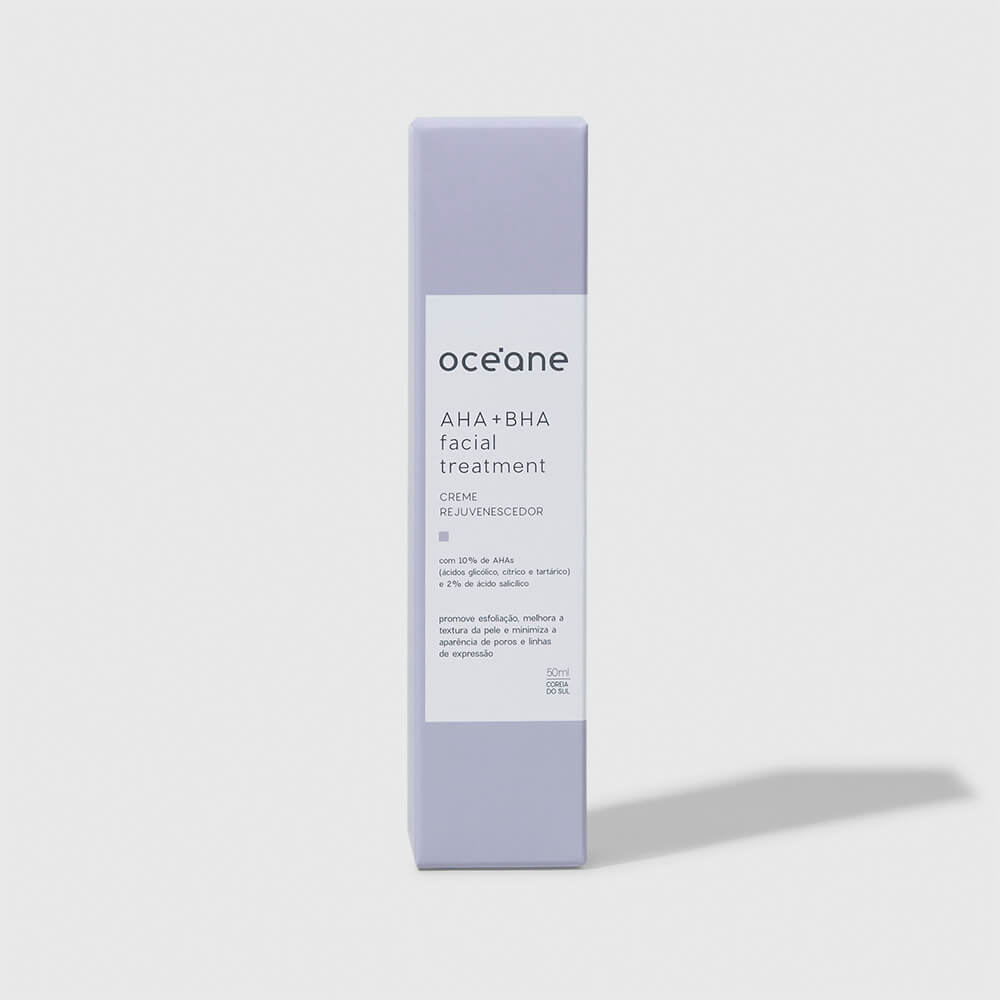 Creme Rejuvenescedor Lavável Aha + Bha Facial Treatment Océane 50ml