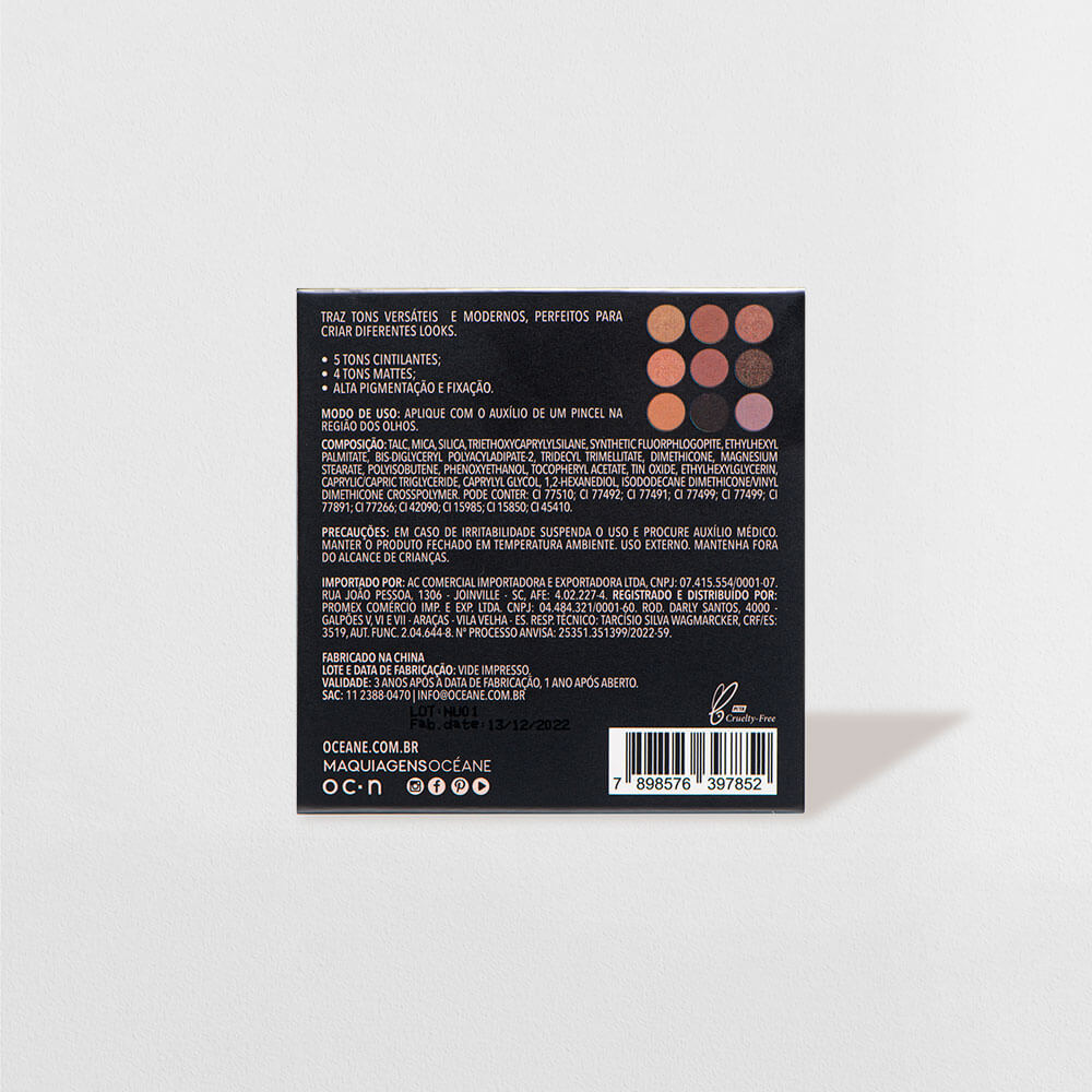 Paleta de Sombras Pocket Palette Nude Océane Edition 7g