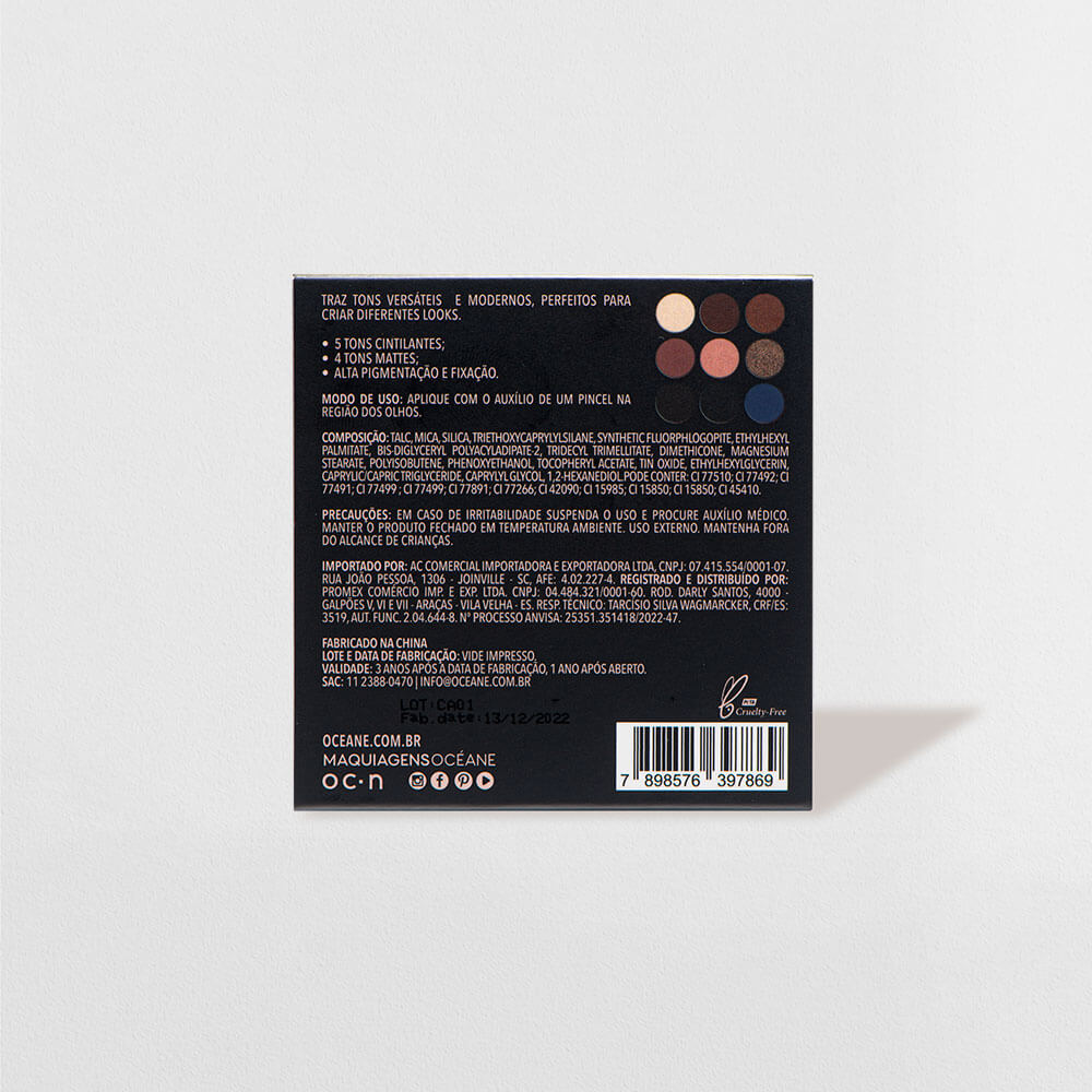 Paleta de Sombras Pocket Palette Casual Océane Edition 7g