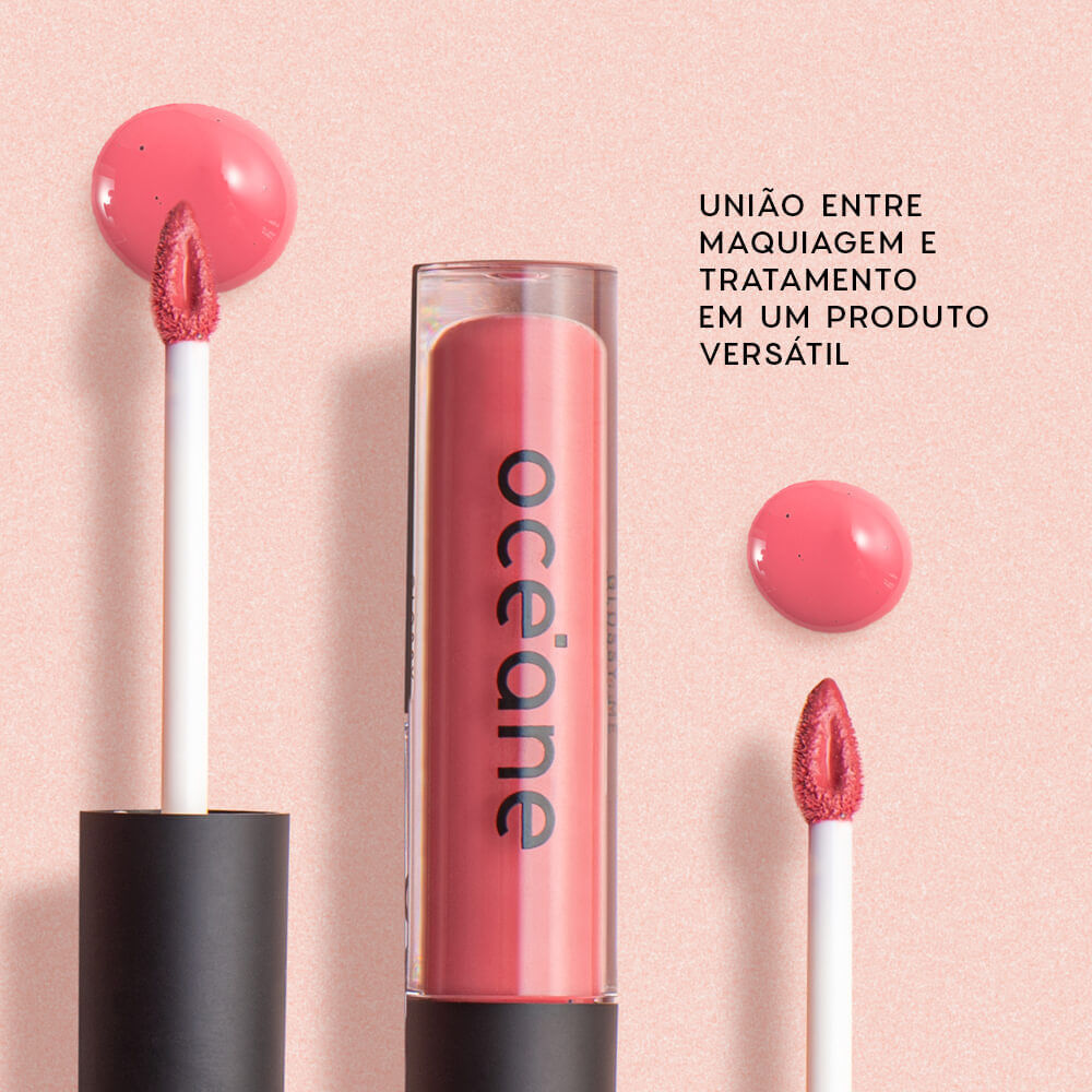 Brilho Labial Rosa Glossy Me Rose Océane Edition 4g