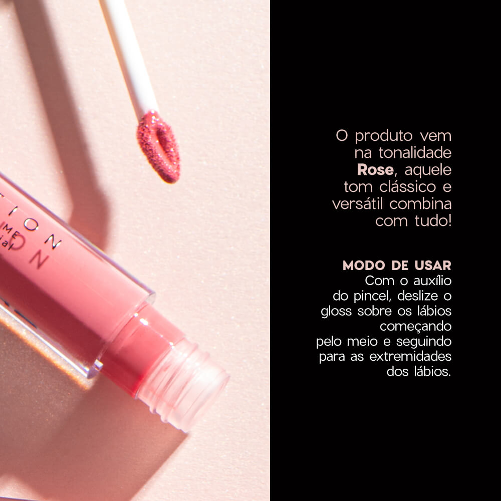 Brilho Labial Rosa Glossy Me Rose Océane Edition 4g