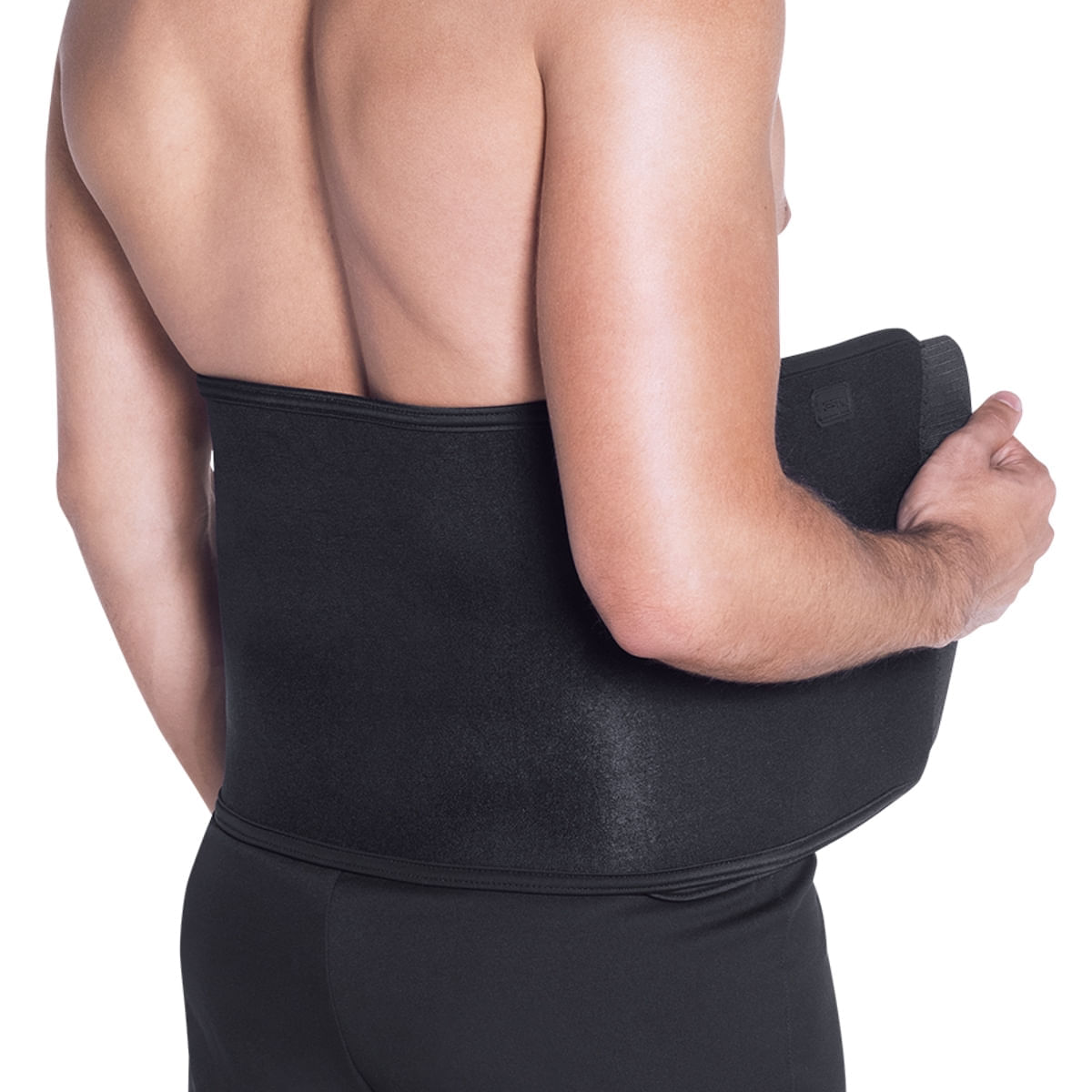 Faixa Abdominal Unisex Preta 100cm Tamanho P Kestal
