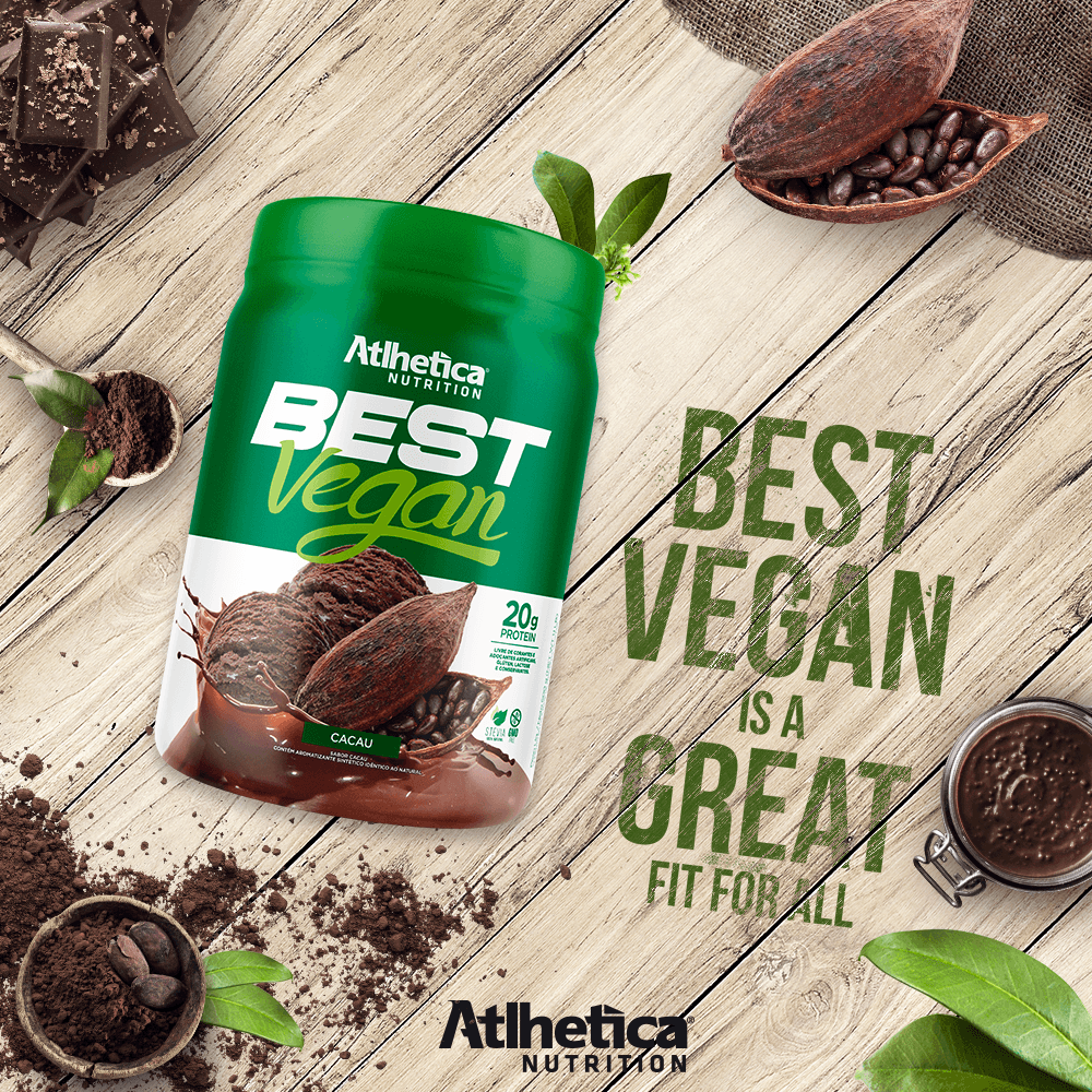 Best Vegan Protein Cacau Atlhetica Nutrition 500g
