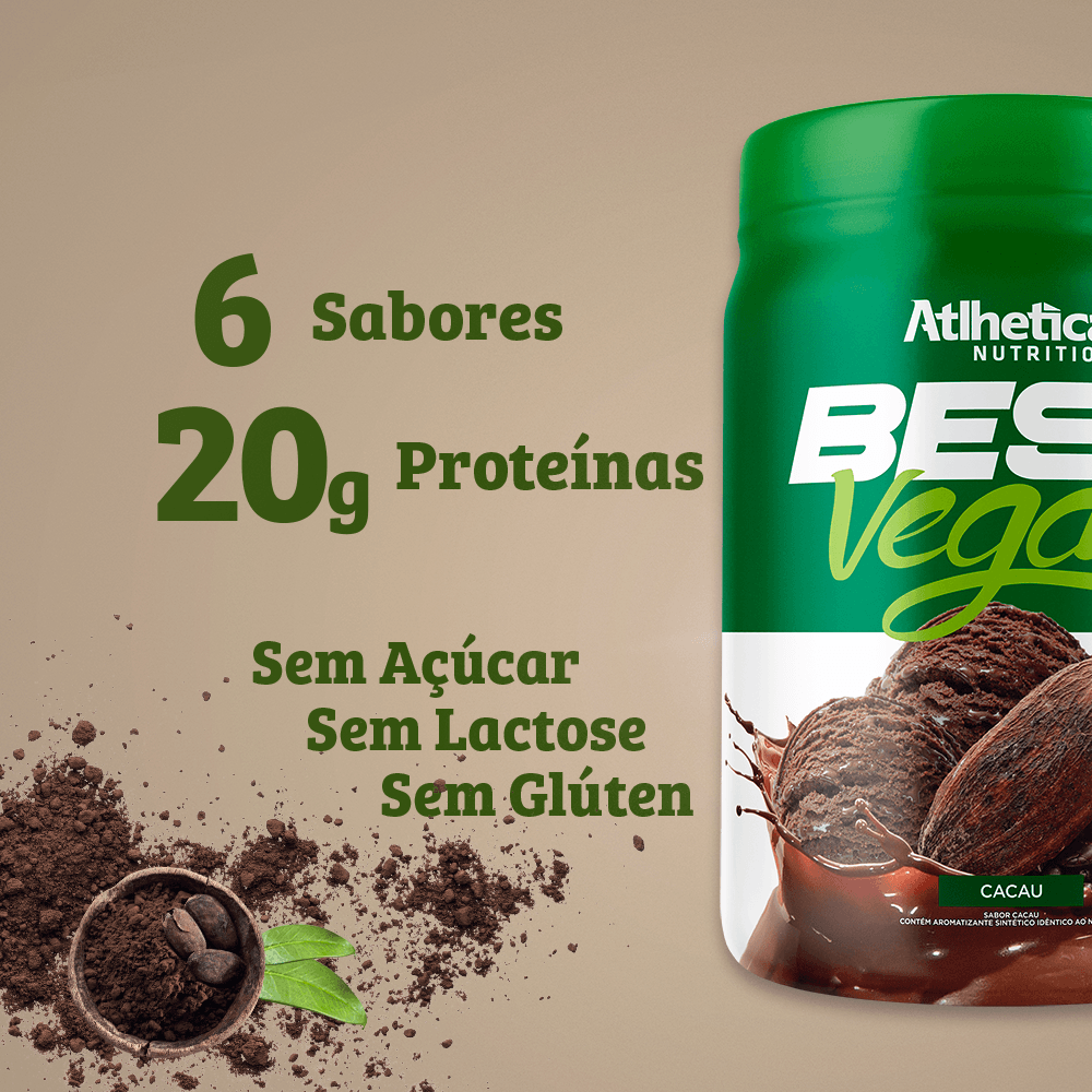 Best Vegan Protein Cacau Atlhetica Nutrition 500g