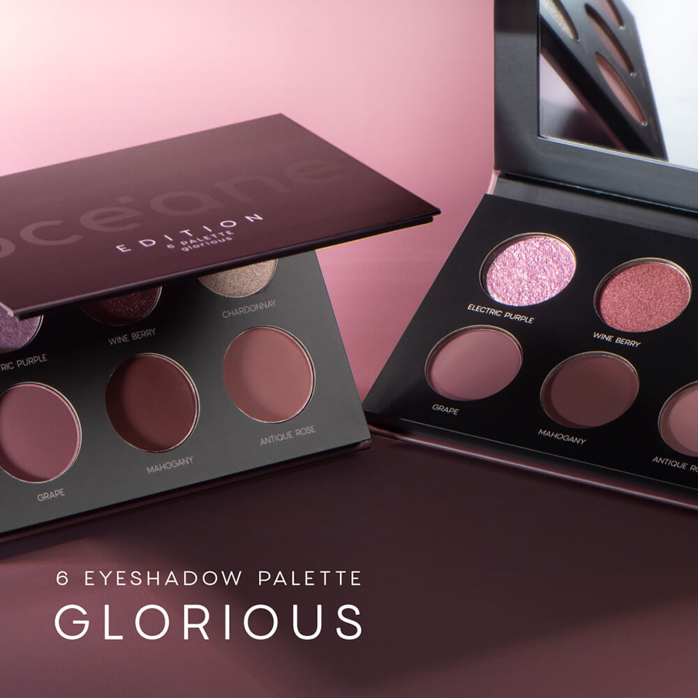 Kit Paleta de Sombras Glorious Océane Edition + Pincéis Para Sombra Océane