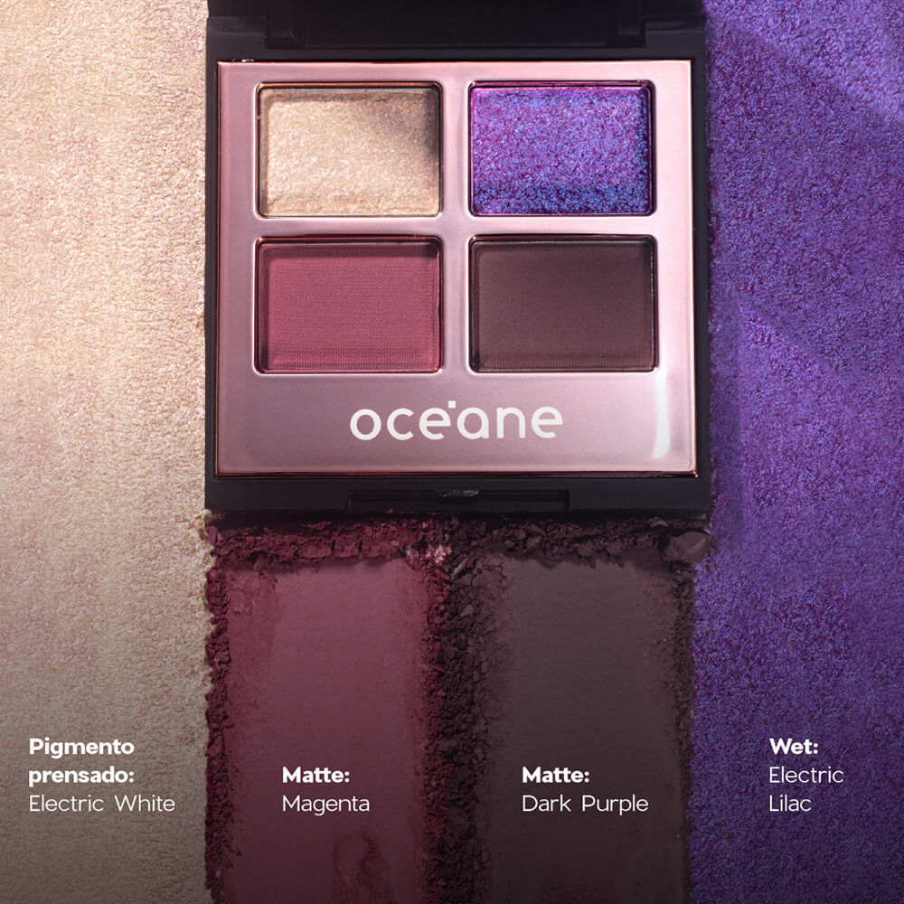 Kit Paleta de Sombras Night Glam Océane Edition + Pincel Para Sombra Ocn8 Océane