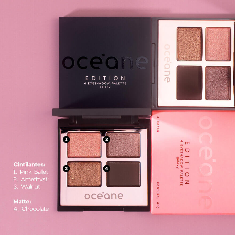 Kit Paleta de Sombras Galaxy Océane Edition + Pincel Para Sombra Ocn7 Océane