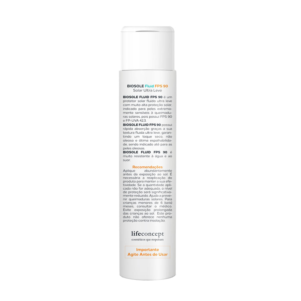 Protetor Solar Fluido Anti-Melasma Biosole Fluid FPS 90 40ml